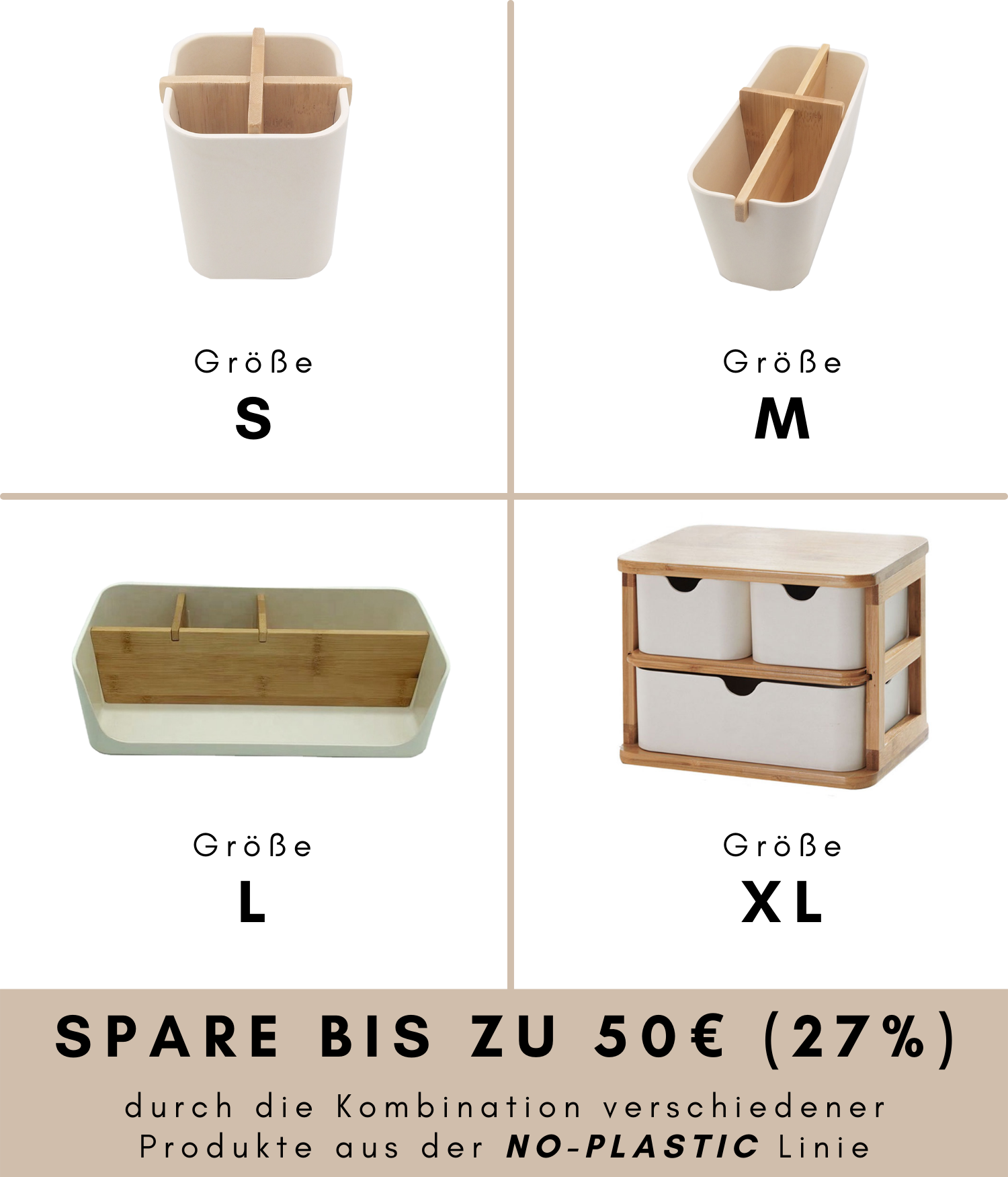 Organizer-Sets - NO PLASTIC  - Kombo - Größen S-XL